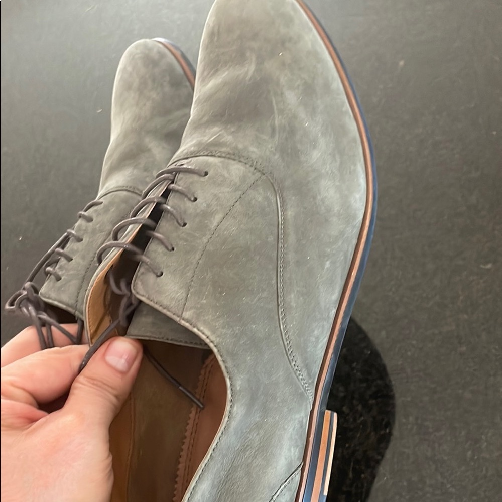 Men's Gray Leather Dress Shoes
